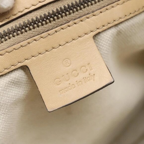GUCCI GG Canvas Guccissima Tote Bag Leather Beige Gold - Picture 12 of 16